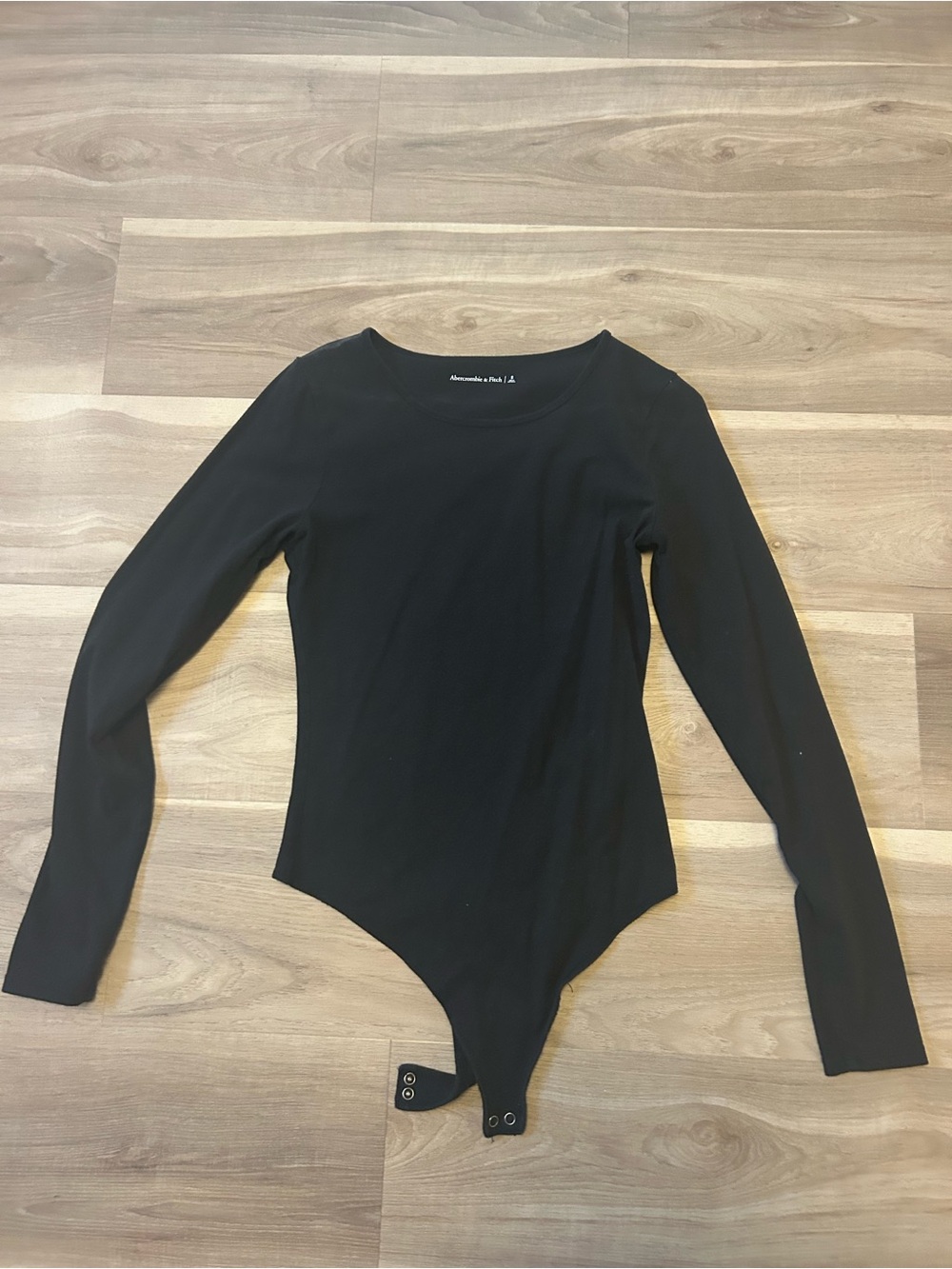 Abercrombie & Fitch Black Long-Sleeve One-Piece Bodysuit